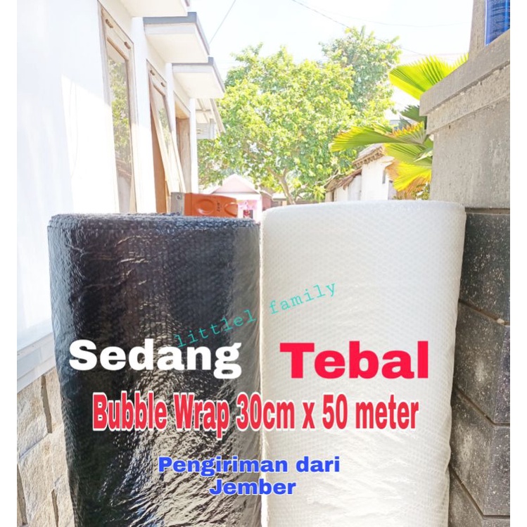 

Bubble Wrap Roll Lebar 30cm Panjang 50 Meter | Bubble Wrap Meteran | Bubble Wrap Tebal Murah Ukuran 30cm x 50 Meter