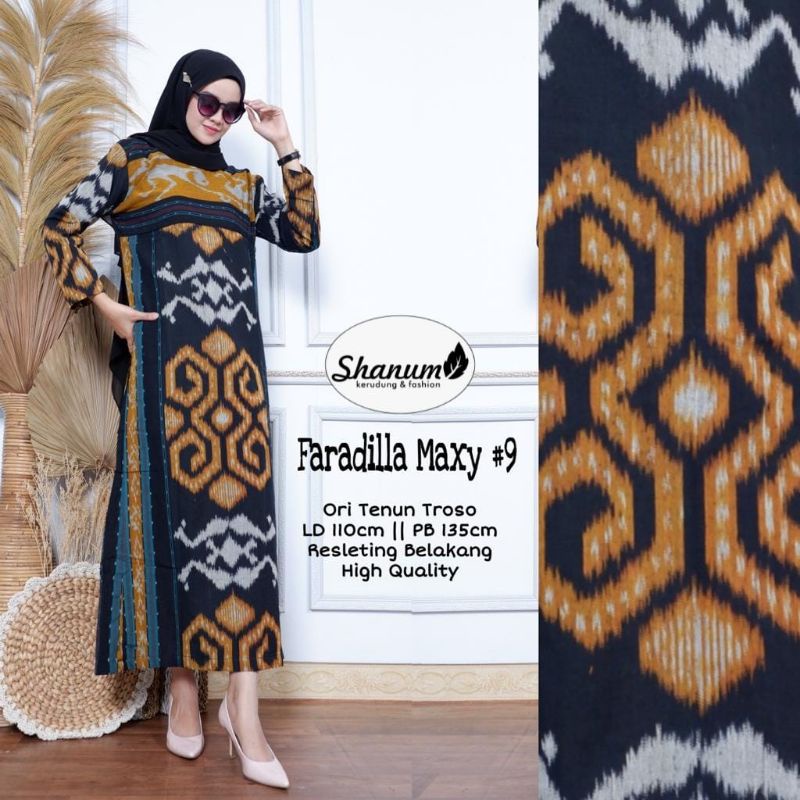 GAMIS TENUN FARADILA GAMIS TENUN TROSO ORI SHANUM