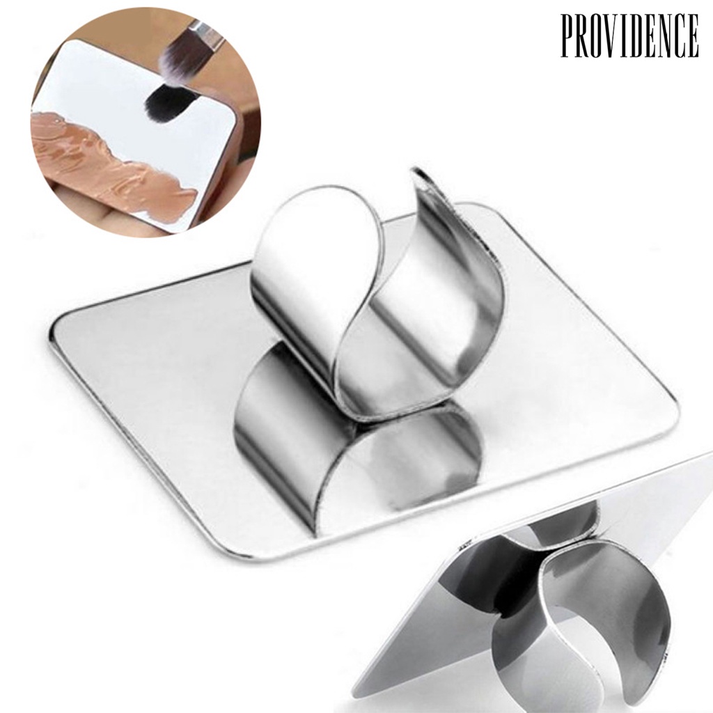 Providence Makeup Palette Smooth Surface Easy to Use Stainless Steel Wide Application Easy to Clean Finger Palette for Women