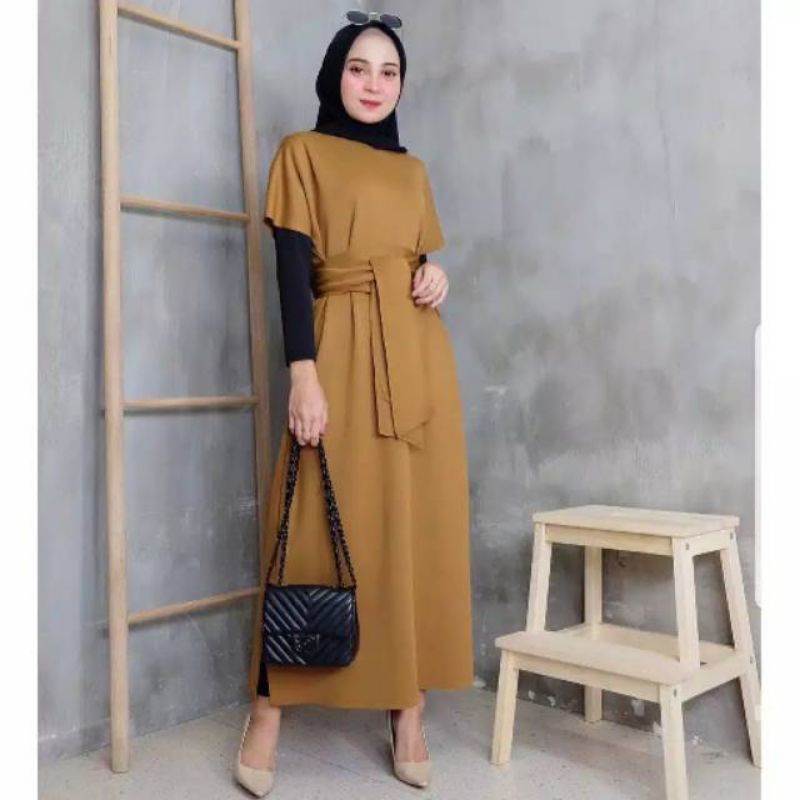 WILONA MAXI GAMIS KONDANGAN WANITA GAMIS POLOS MURAH BAJU KEKINIAN REMAJA PEREMPAUN DRESS LEKTON KON