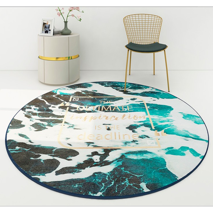 KARPET BULAT MODERN MINIMALIS LUCU KOREA DIAMETER 80 CM