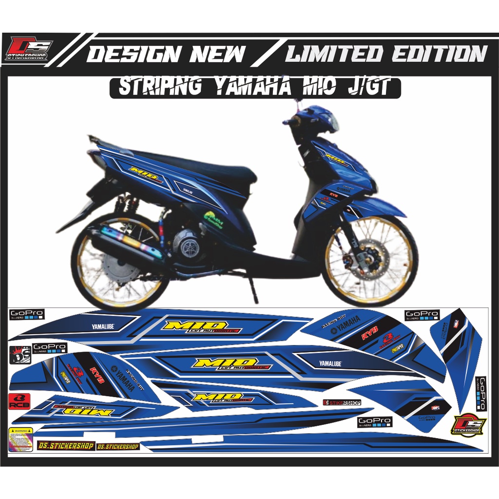 STRIPING MIO J/MIO GT VARIASI BIRU