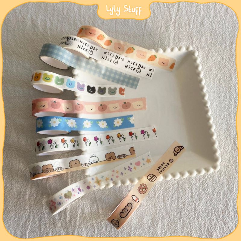 

1Pc Cutie Washi Tape Masking Tape BuJo DIY Scrapbook Journal Decorations