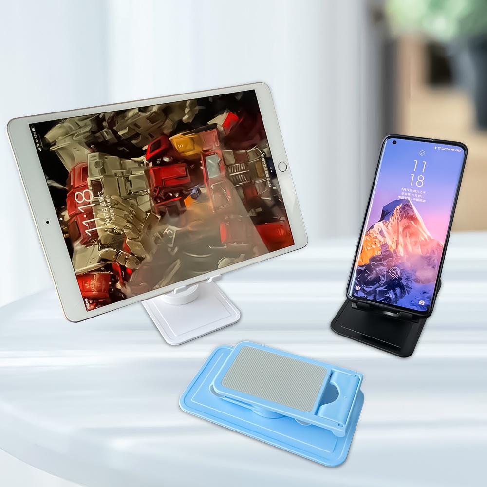 Stand Holder Hp / Tablet Universal Portable Bisa Dilipat / Berputar 360 Derajat