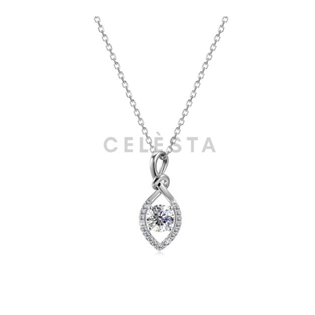 [SERTIFIKAT GRA DIAMOND] Chéri Pendant  kalung 1 carat berlian Moissanite diamond with 925 silver