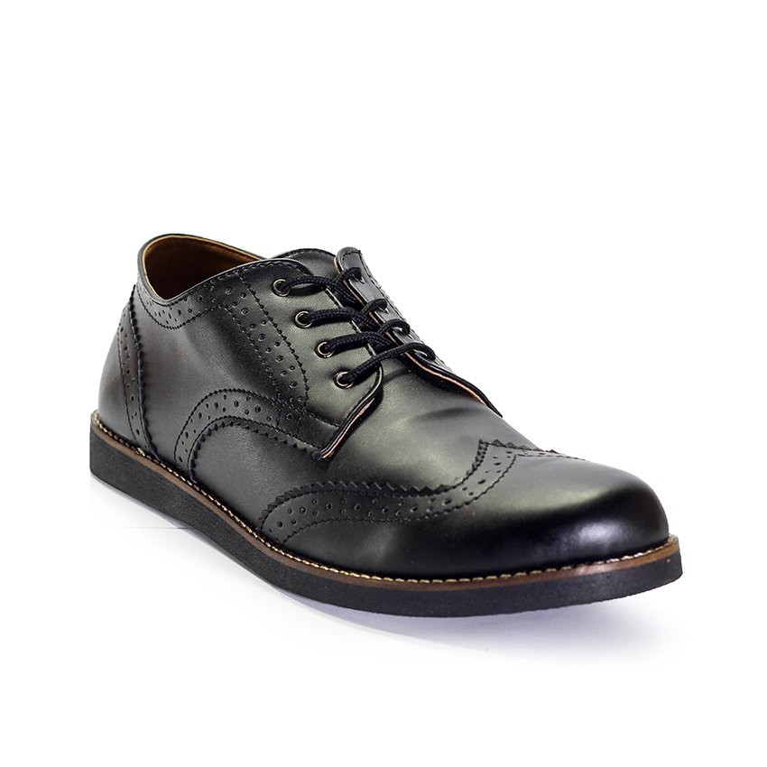 ALPHA LV BLACK Sepatu Formal Pria
