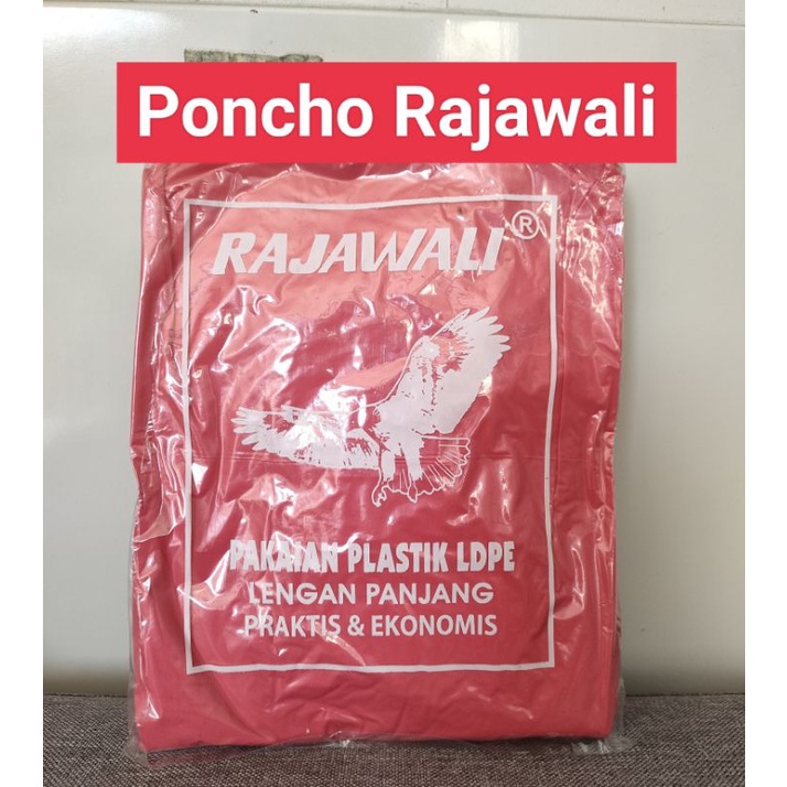 Jas Hujan Poncho LDPE Rajawali tebal lengan panjang 1 Lusin