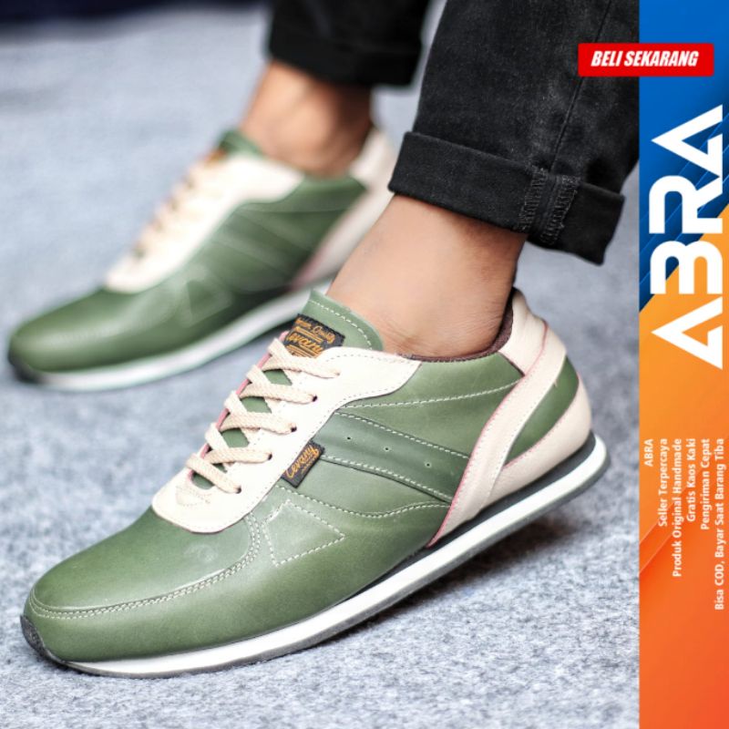 JELAL Sepatu Casual Sneakers Pria Kulit Original ABRA