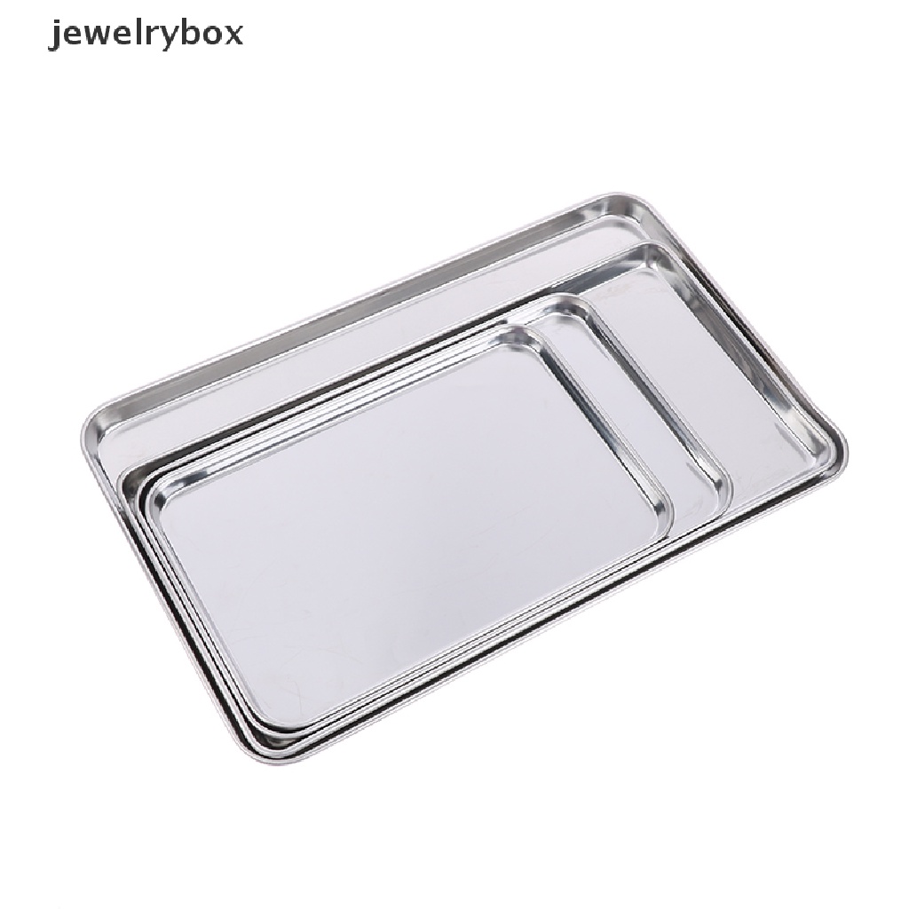 Baki Piring Bentuk Persegi Panjang Bahan Stainless Steel Untuk Dapur