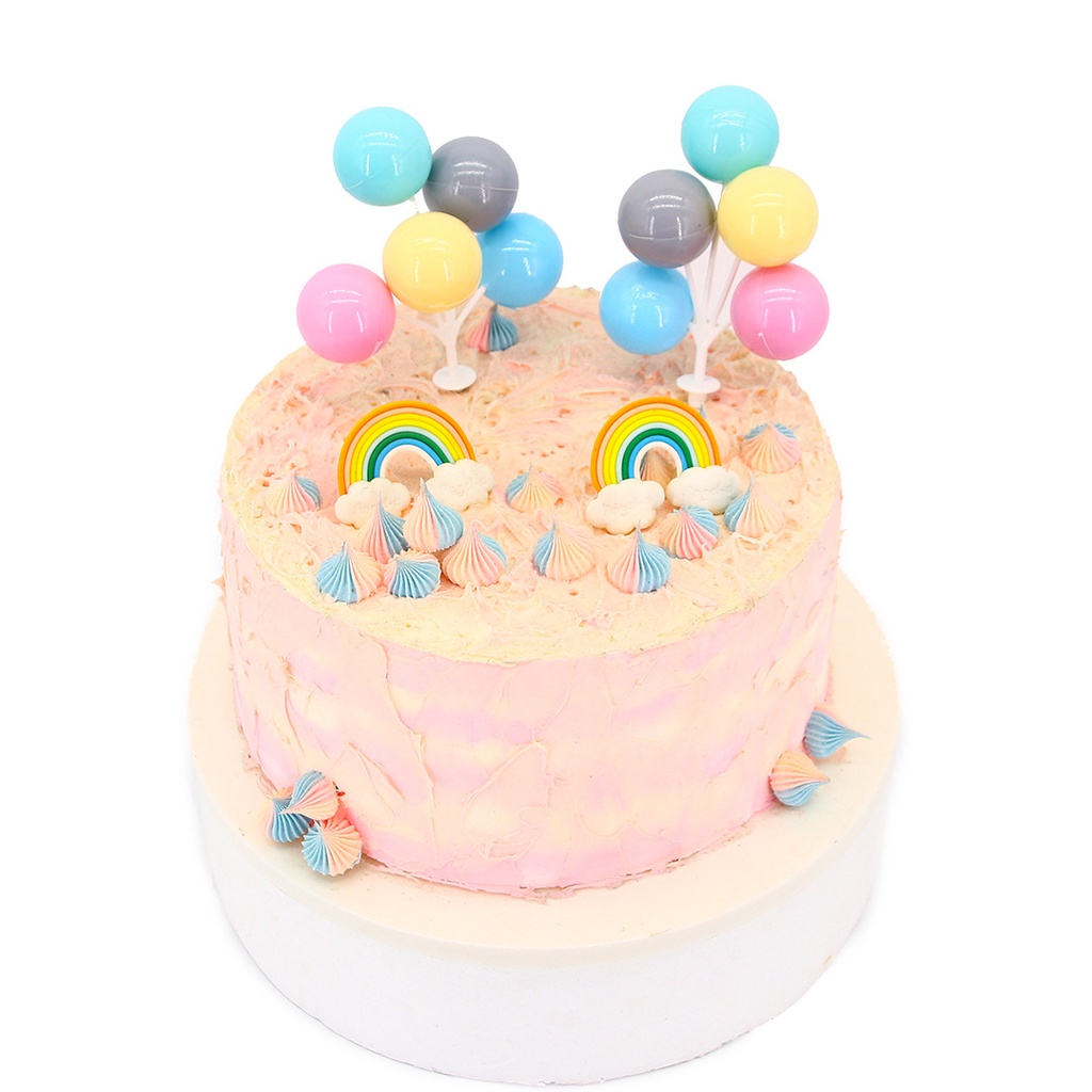 Jual Cake Topper Rainbow Balon 1pcs hiasan kue pelangi dekorasi kue