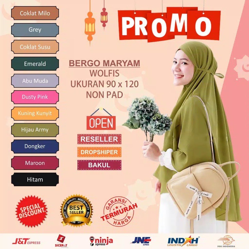 BERGO MARYAM JUMBO DIAMOND HIJAB MARYAM XL BERGO MARYAM TERMURAH KERUDUNG MARYAM TERLARIS AZZAHRA
