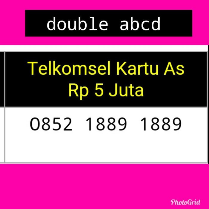 NOMOR CANTIK(0852 1889 1889)Telkomsel AS,Double abcd,HOKI