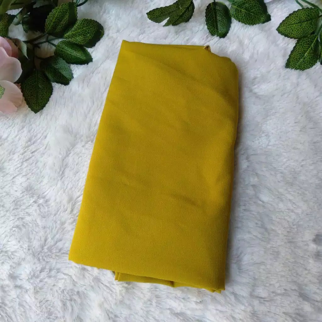 Hijab Bergo Maryam Lipit/ Jilbab Bergo Lipit Maryam-Matt Diamond / Hijab Instant Mariyam Dewasa-Lemon