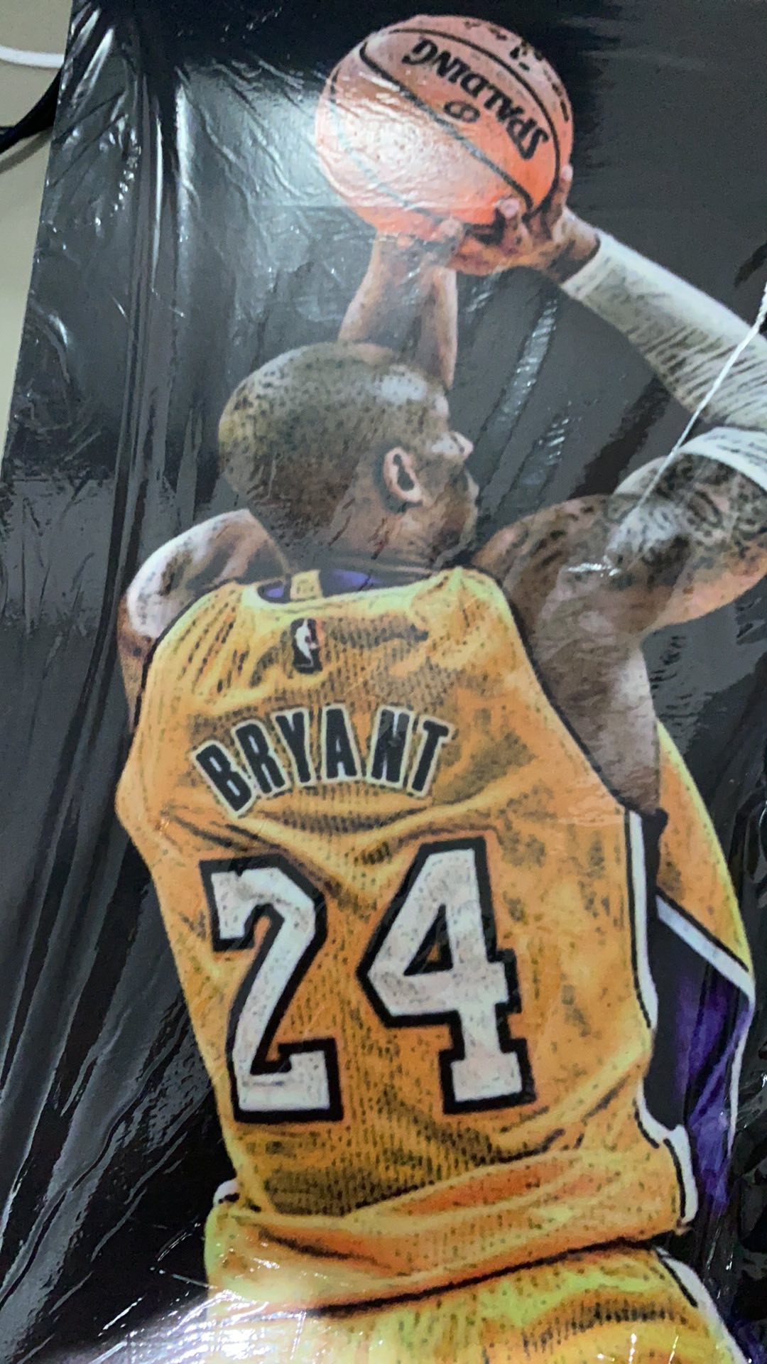 Poster Sign Kayu Basket - Kobe Braynt Black Yellow