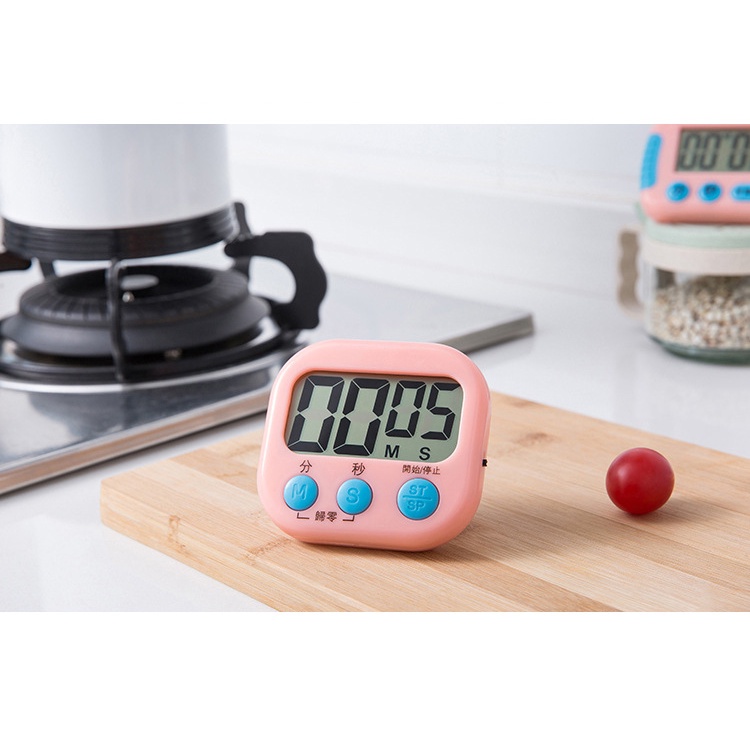 Digital Kitchen Timer + Baterai Masak Dapur Stopwatch Waktu / Pengatur Waktu Masak di Dapur Timer disertai Baterai