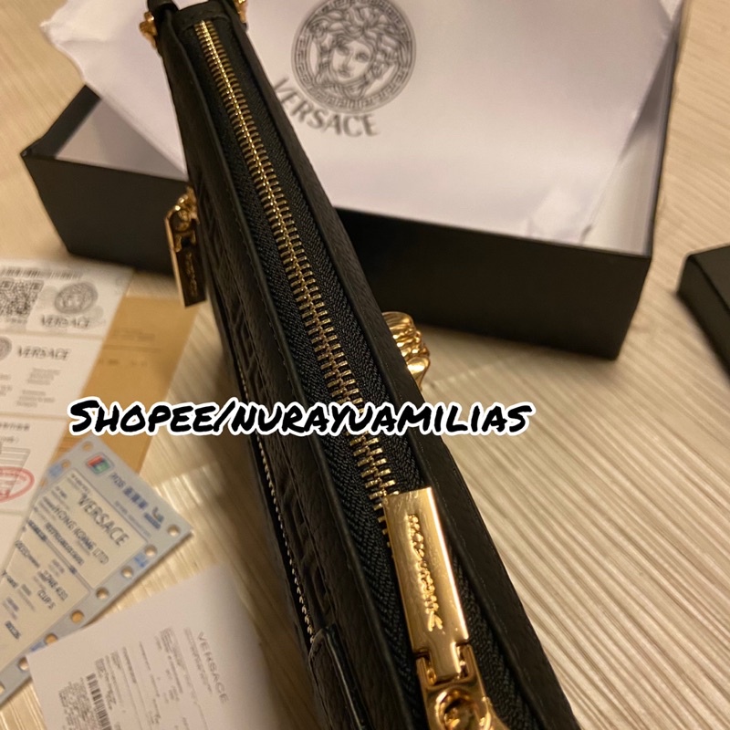 clutch Vers@ce Grade original Quality clutch pria kulit asli import clutch pria ori leather