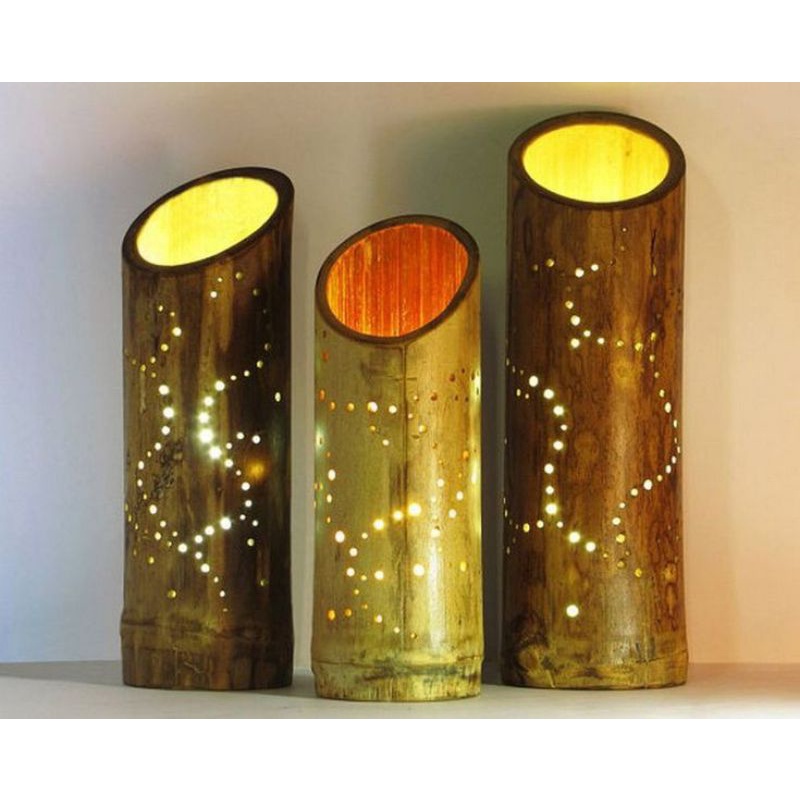 lampu tidur aesthetic kamar bambu tetro