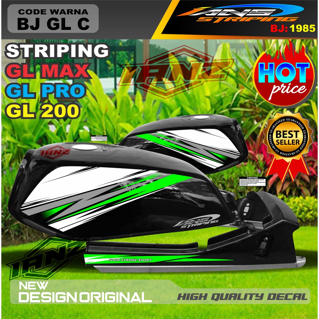 CUSTOM STIKER LIST GL MAX GL PRO GL 100 NEW DESAIN / STIKER GL VARIASI TERBARU / STRIPING GL TERMURAH / COSTUM STRIPING GL TERMURAH