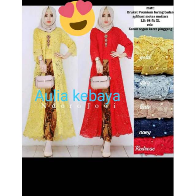 Kebaya broklat ndoro jawi...LDnya L 95,xl 100,xxl 110,xxxl 115-120