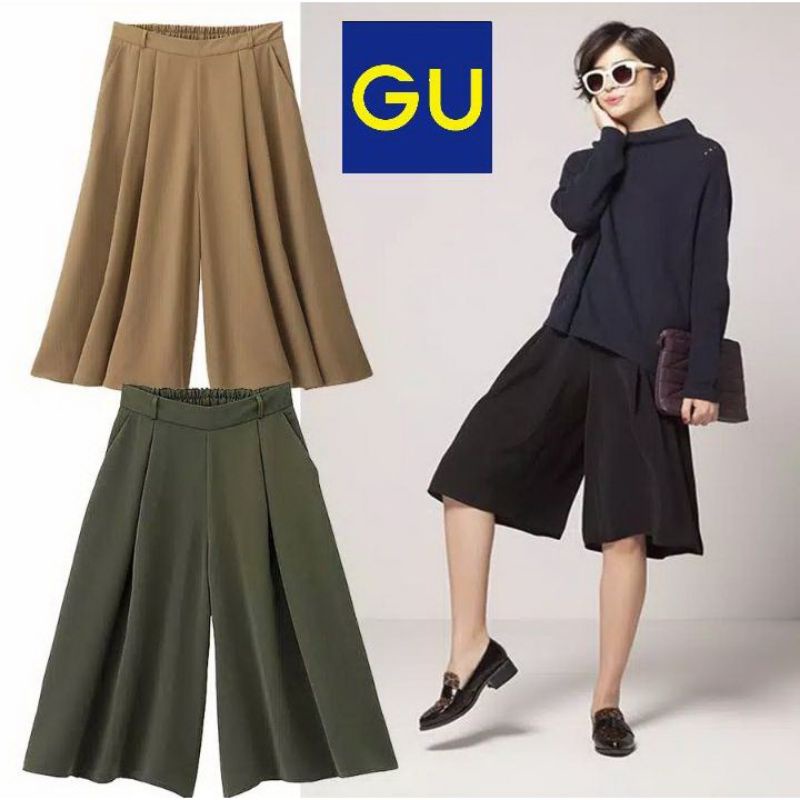 GU By UNIQLO Kulot Wanita Pendek Gaucho Pants Wanita