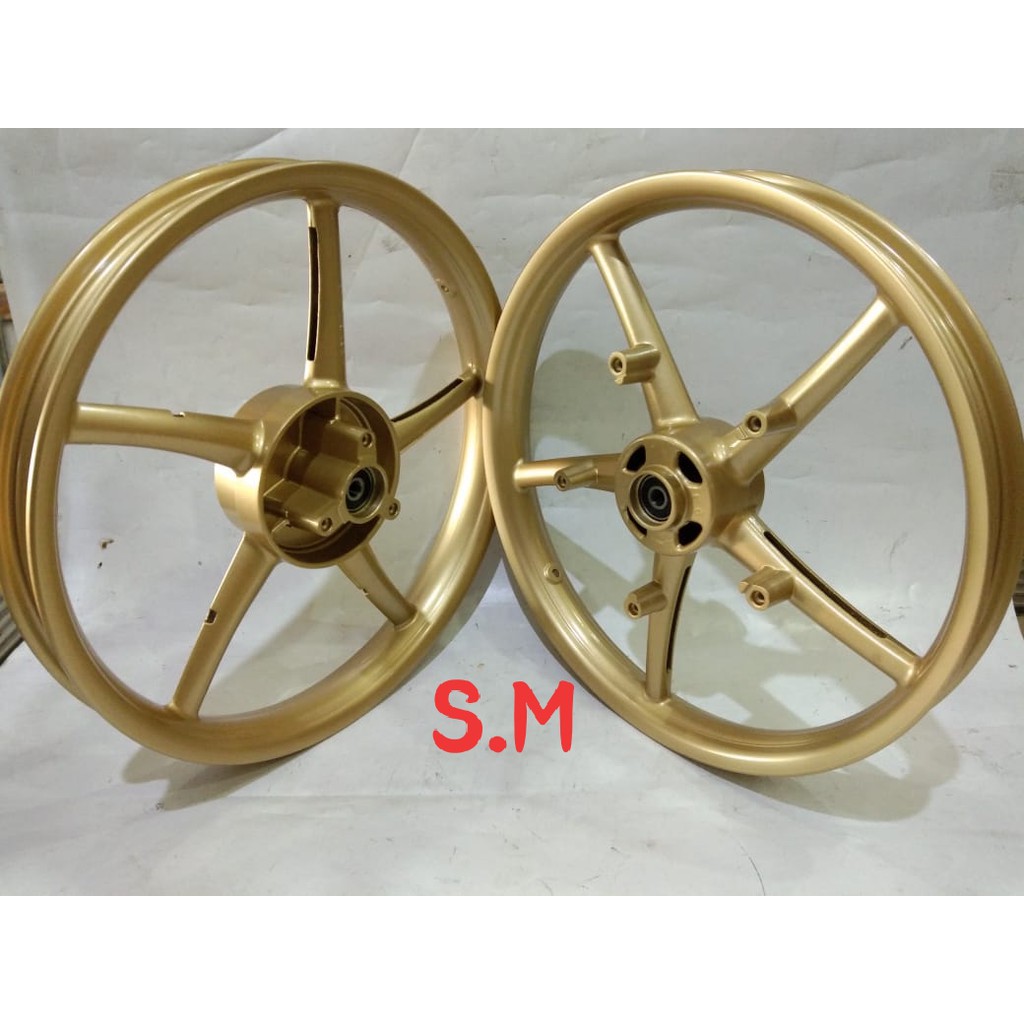 Velg Racing Satria FU Model RCB Warna Gold Model Sprint Palang 5