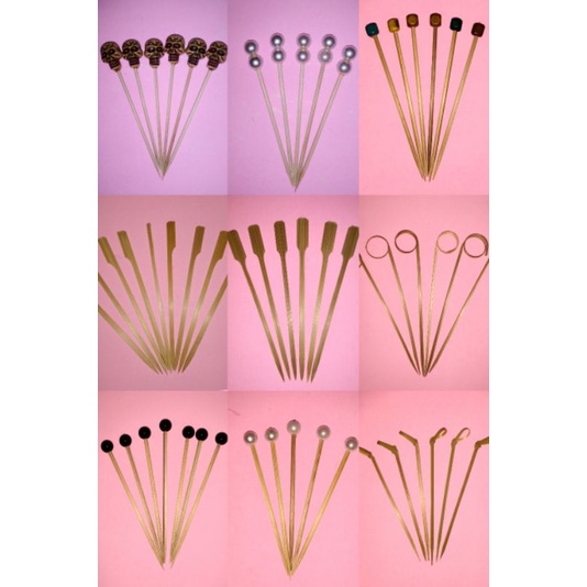 Skewer Bambu/Bamboo Skewer/Skewer Cocktail