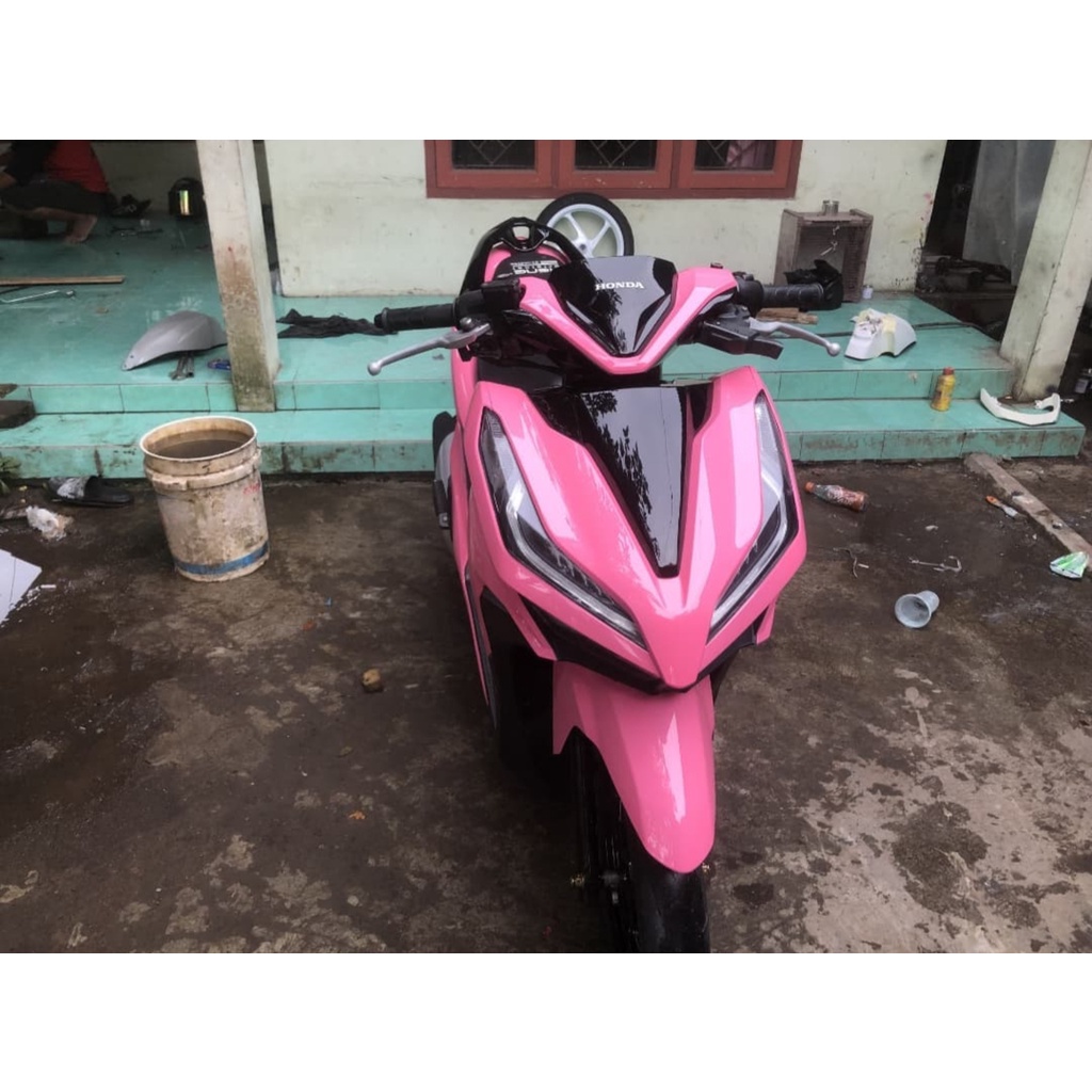 Cat motor warna jade pink super gloss
