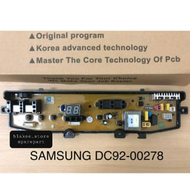 MODUL PCB MESIN CUCI SAMSUNG DIAMOND DRUM WA70V4 WA80V4 WA90F4 kode part DC92 00278 original program