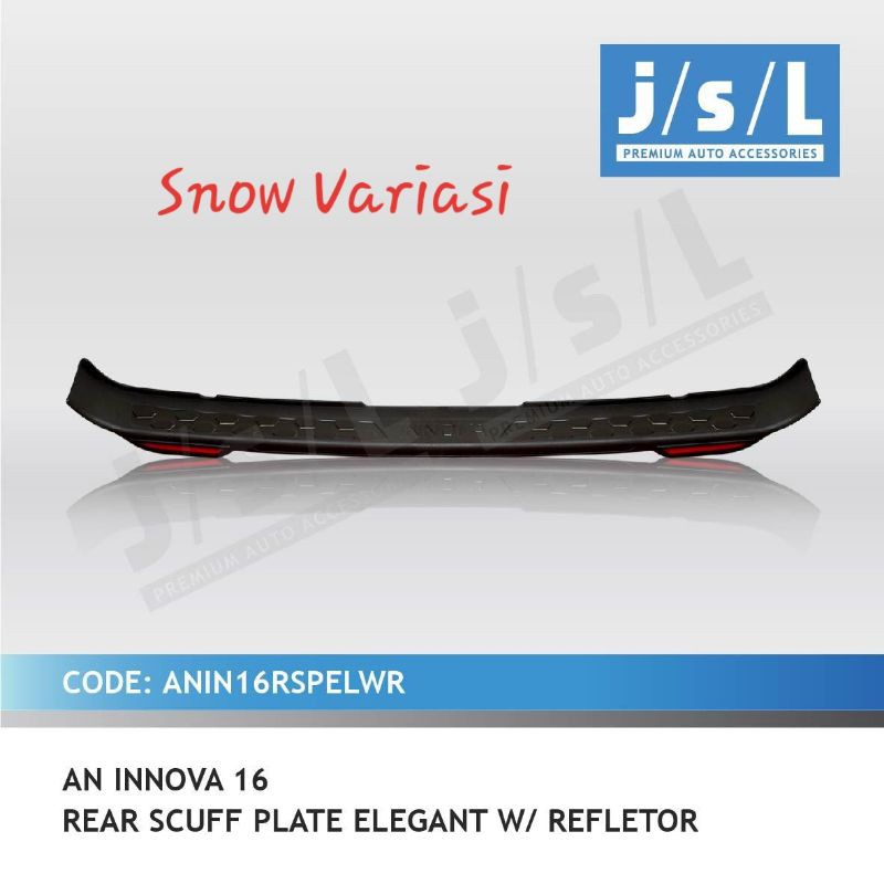 Sillplate belakang hitam all new innova 2016 rear scuff plate elegant relflector