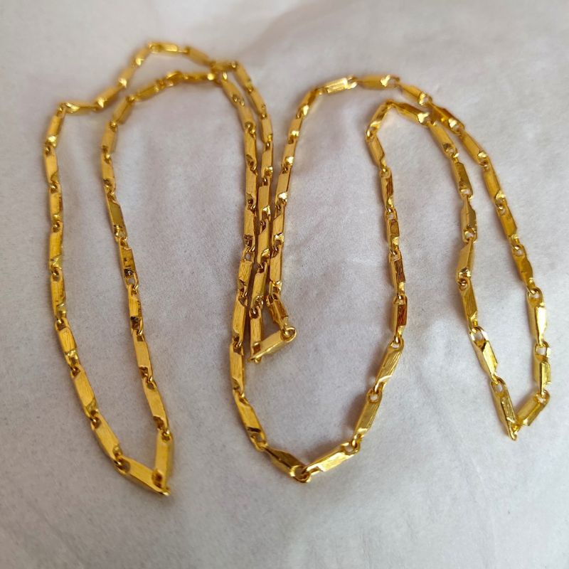 KALUNG BIJI PADI BERLAPIS EMAS 24K ANTI KARAT DAN TIDAK LUNTUR