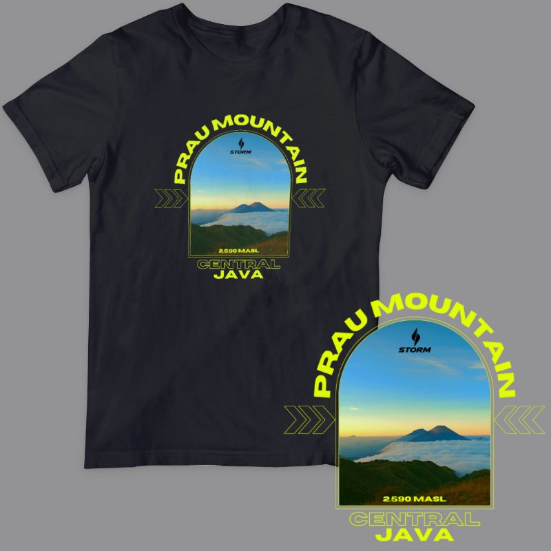 Kaos Distro Pendaki Gunung Prau 01 By STORM Original Berkualitas