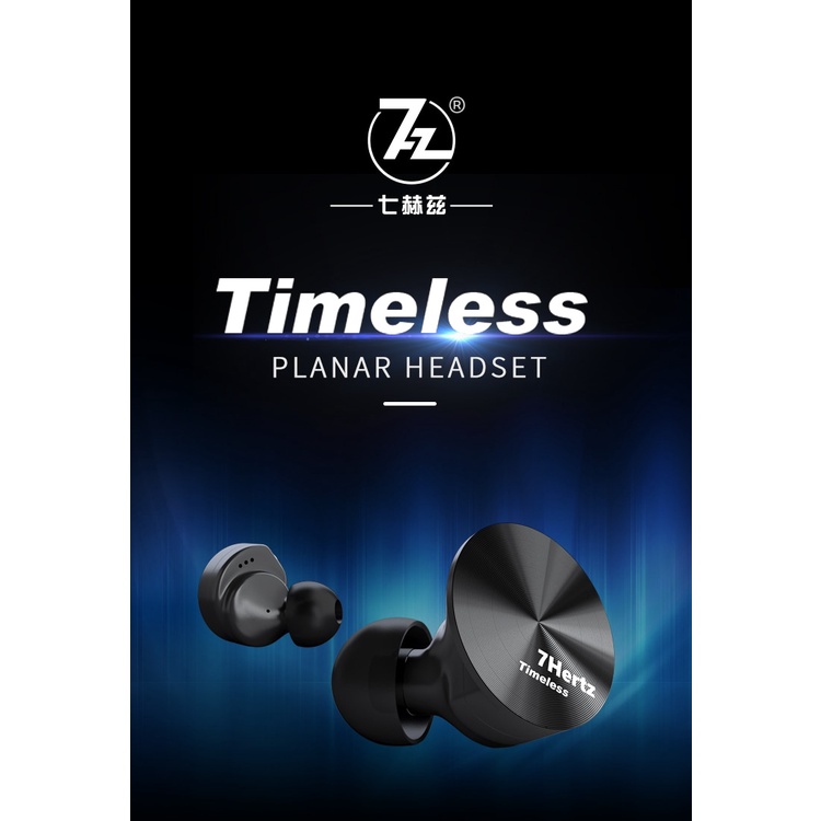 7Hertz 7HZ Timeless IEMs 14.2mm Planar HiFi Music Monitor In-ear Earphones CNC Aluminum Shell Earbuds with Detachable MMCX Cable