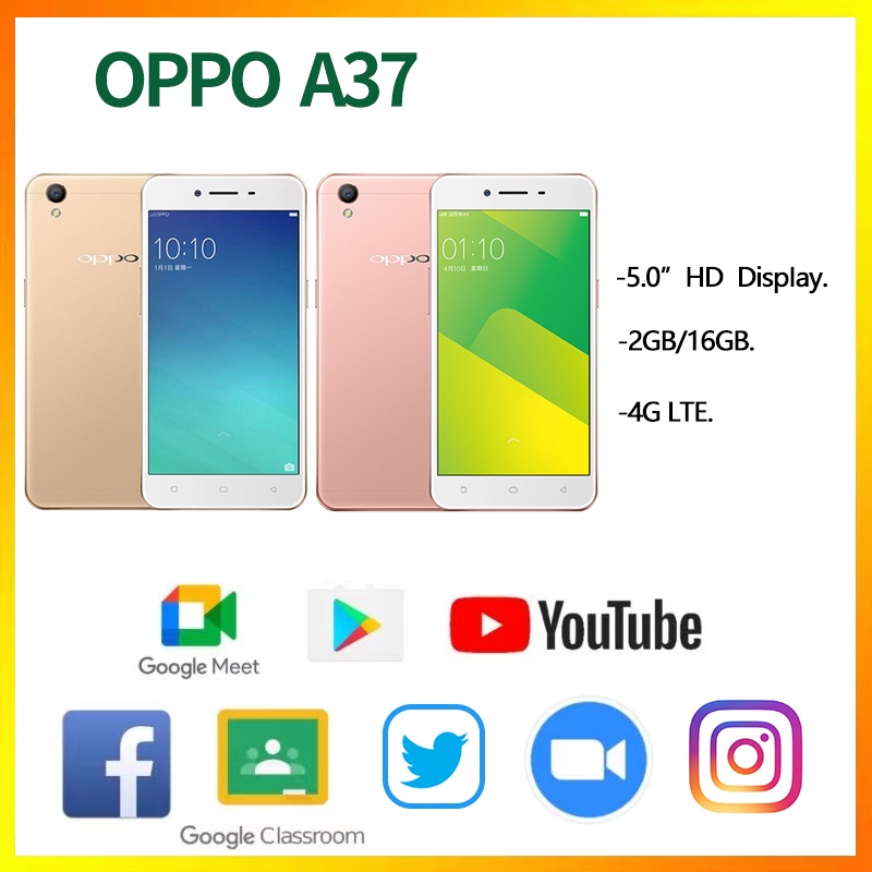 HP OPPO A37 murah RAM 2/16GB HD layar 5 inchi smartphone FULLSET GARANSI 1TAHUN