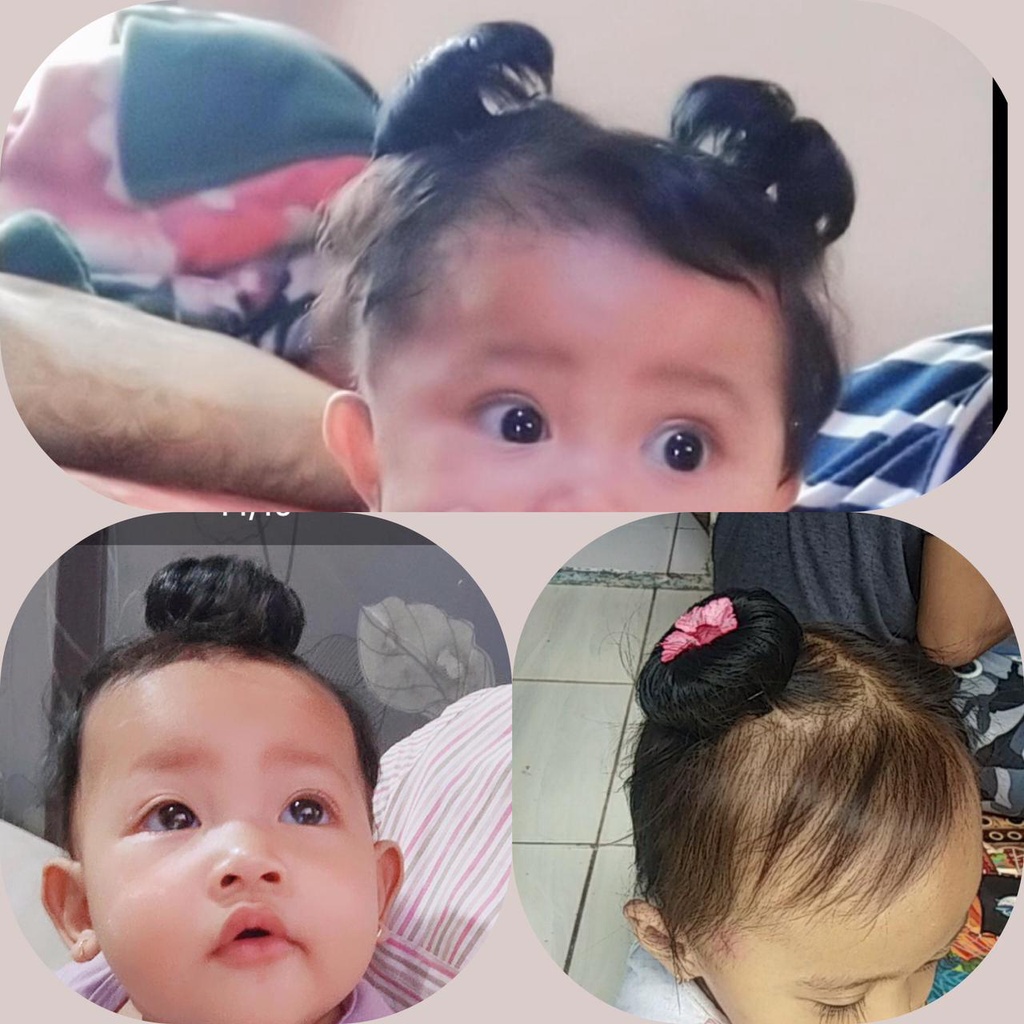 Jepit Rambut Palsu by SV Jepit Rambut Anak Perempuan Bayi Korea Fun Bun Cepol Sanggul Anak Hairclip
