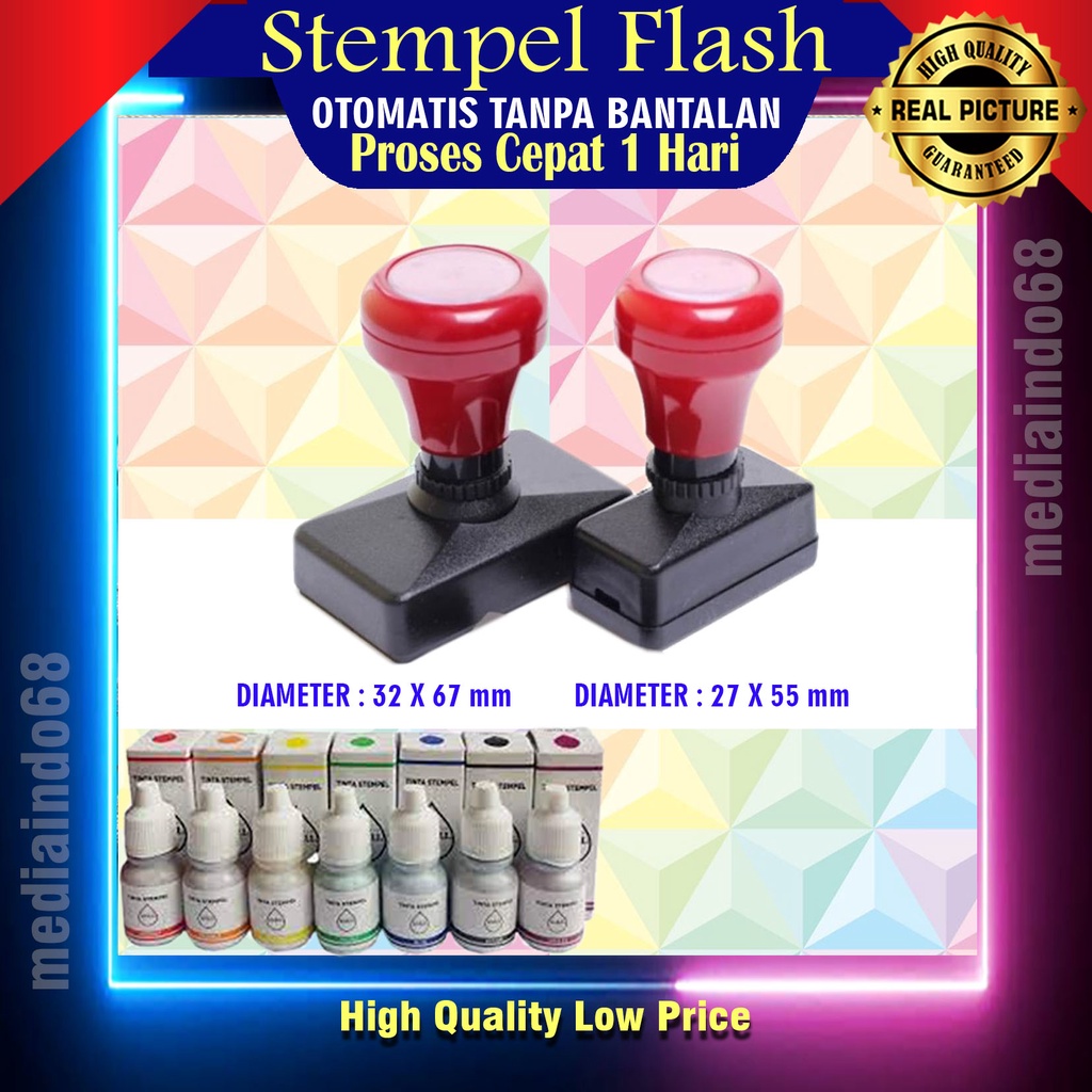 

STEMPEL FLASH OTOMATIS TANPA BANTALAN-PRAKTIS