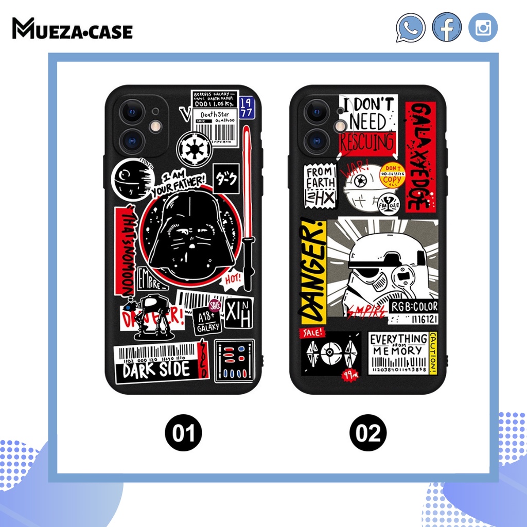 Casing Soft Case Oppo A3S A5 A9 2020 A15 A15S A16 A54 4G Star Wars Blackmatte TPU