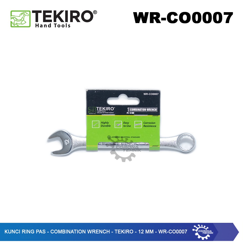 WR-CO0007 - Kunci Ring Pas - Combination Wrench - Tekiro - 12 mm