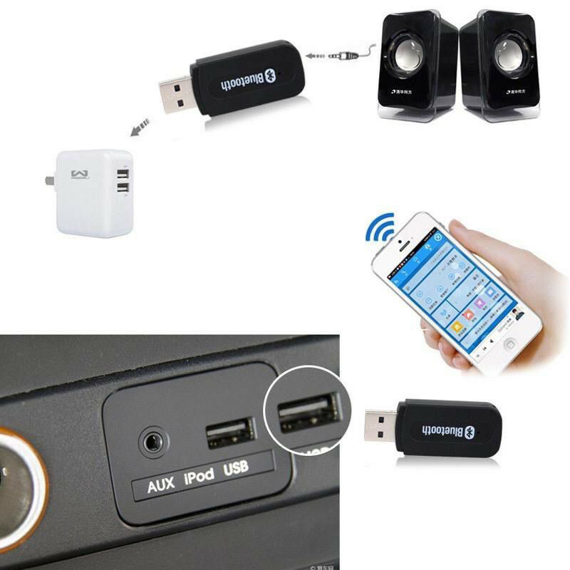 USB BLUETOOTH RECEIVER CK-02 ADAPTER MUSIC + CALL AUDIO RECEIVER PLUG &amp; PLAY