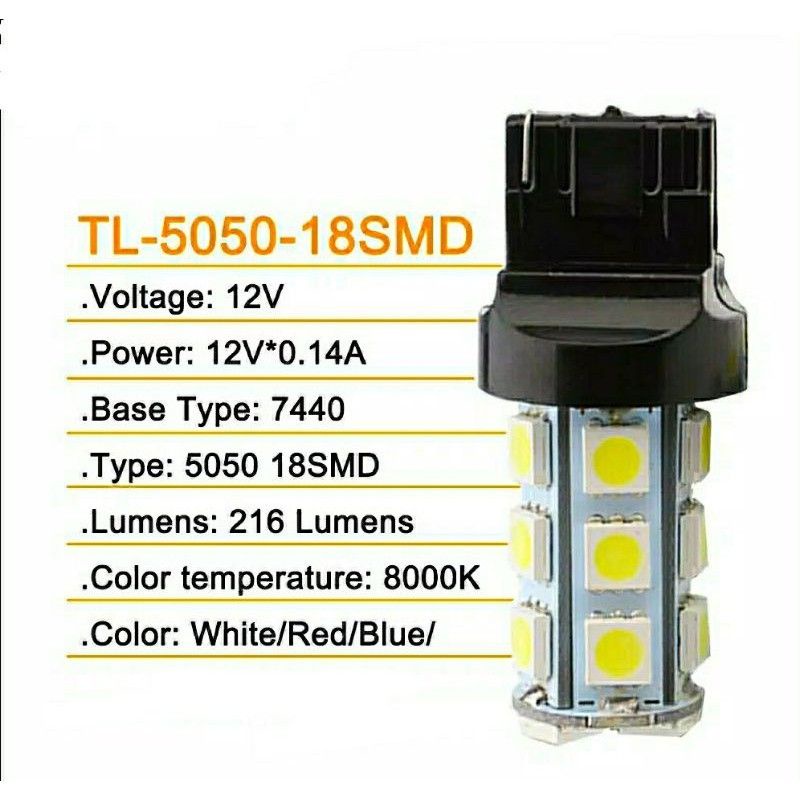 lampu sen mundur mobil T20 mode diam