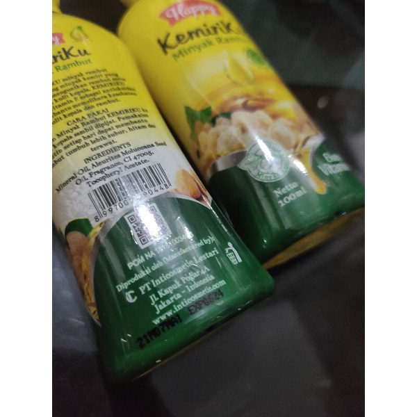 MINYAK RAMBUT Happy Kemiriku Extra Vitamin E 100ml