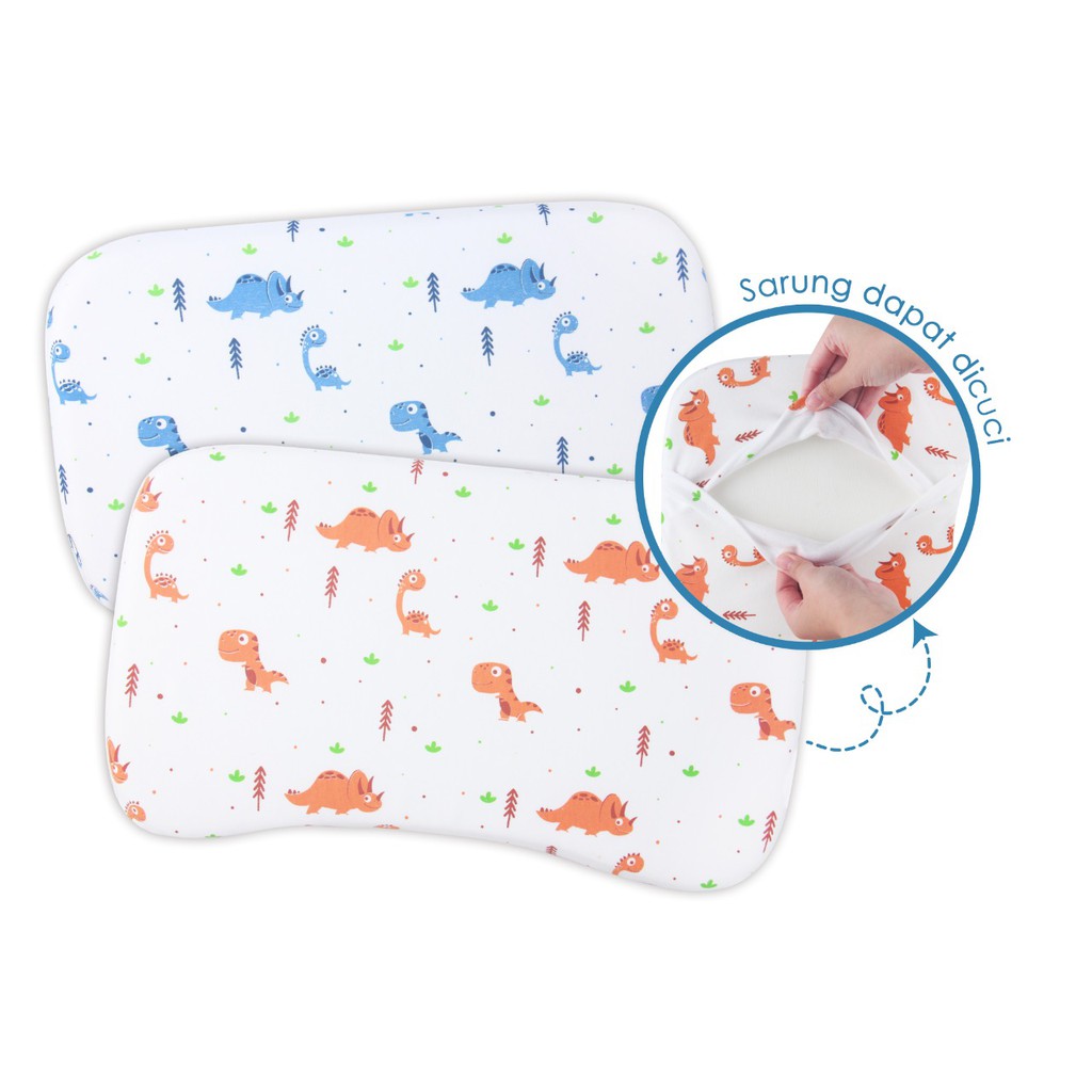 Crea Baby Cotton Soft Memory Foam Character- Bantal Peyang Bayi Karakter