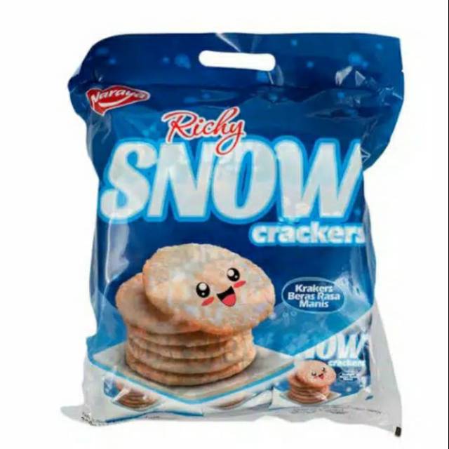 

Snack import NARAYA RICHY SNOW Crackers Isi 12 pak