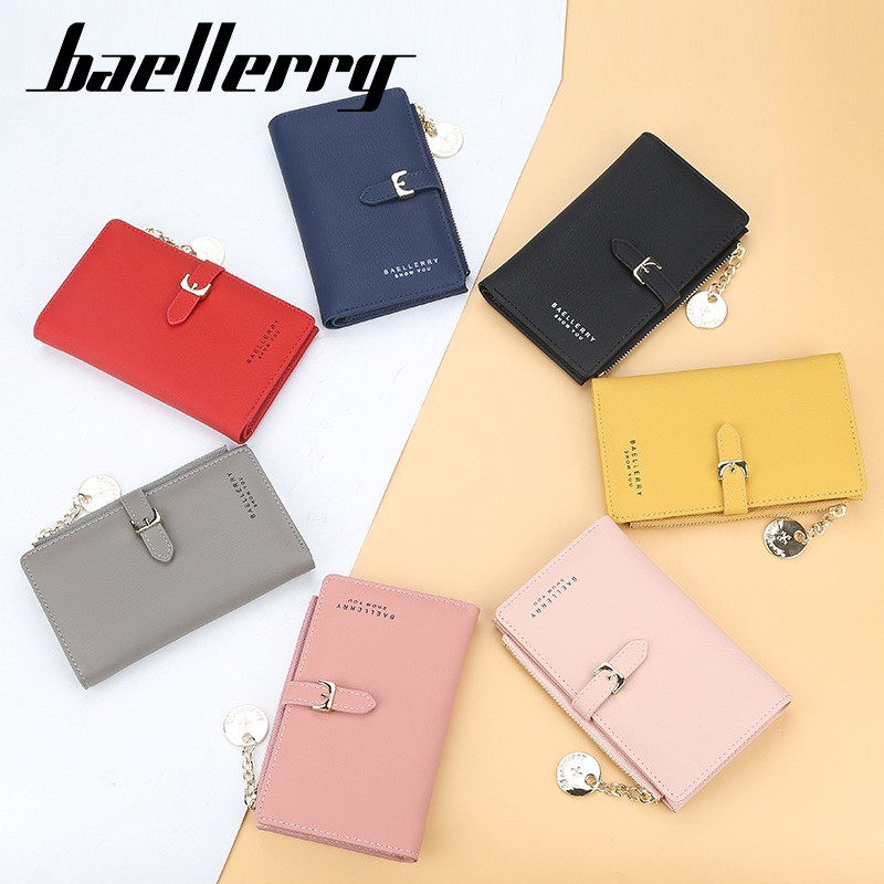 Dompet Pendek Wanita Dompet Kulit Lipat Baellerry N1852