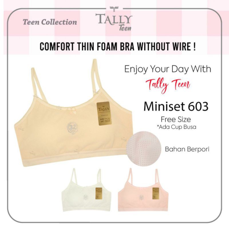 Miniset Anak Bra Bh Remaja Perempuan All Size Katun Tally M603 604 610