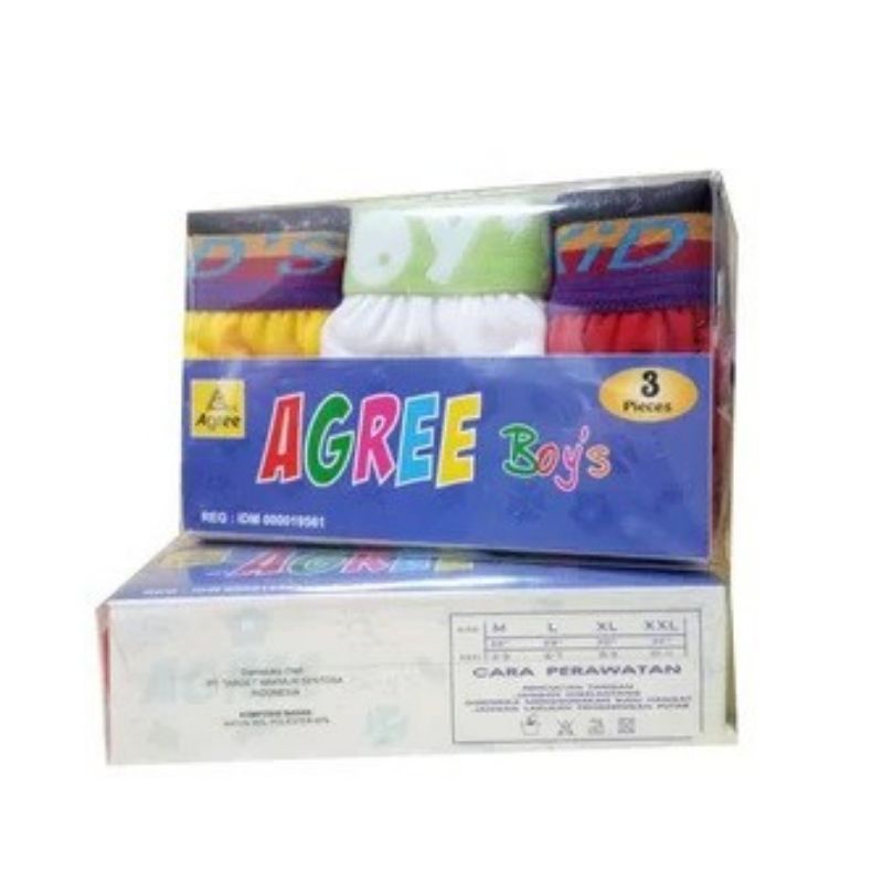 Agree AG200KL Celana Dalam Anak Laki-Laki 1 Box Isi 3 Pcs | Cd Anak Cowok