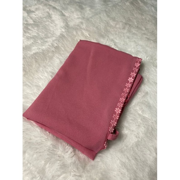 BERGO MARYAM RENDA MELATI DIAMOND / HIJAB BERGO MELATI NON PET PART 2-melati dusty pink