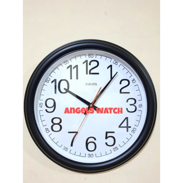 angelswatch jam dinding jumbo diameter besar 45 cm sakana  073 original include baterai