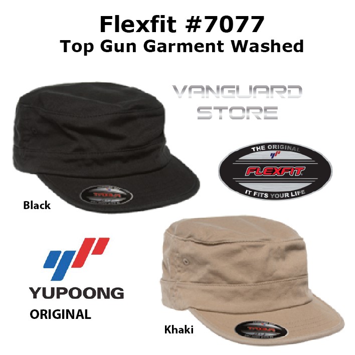 Topi Yupoong Flexfit Top Gun Garment Washed 7077 ORIGINAL