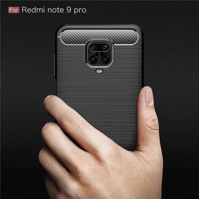 CASE CARBON XIAOMI REDMI NOTE 9 PRO casing hp silikon softcase case premium carbon cover