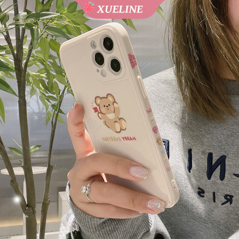 Soft Case Silikon Tpu Motif Kartun Beruang Untuk Iphone 7 8 Plus 7 8 Se X Xs Xr Max 11 12 Pro Max Xueling